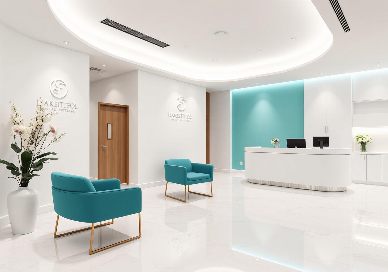 Modern reception and waiting area of Absolute Dental Clinic